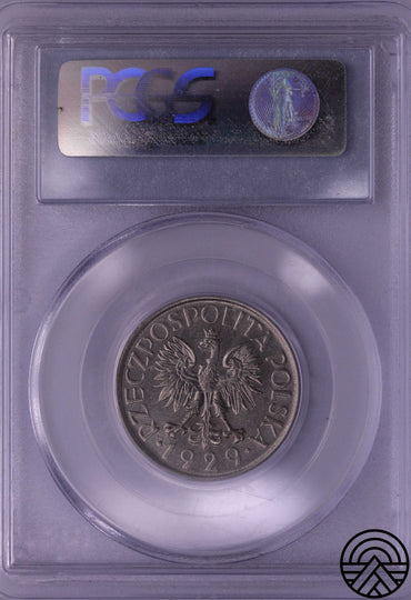 Polska, 1 Złoty 1929 r. PCGS MS 64