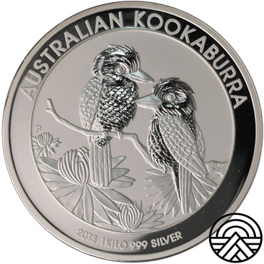 Australia, 30 Dolarów, 2013 r. 1 Kilo Ag 999 Kookaburra