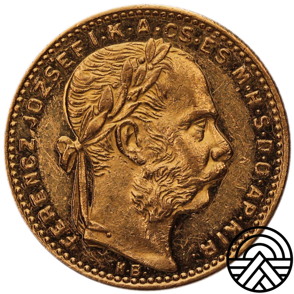 Węgry, 20 Franków - 8 Forintów 1890 r.