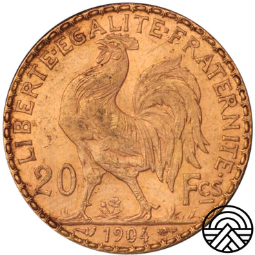 Francja, 20 Franków, 1904 r. Kogut