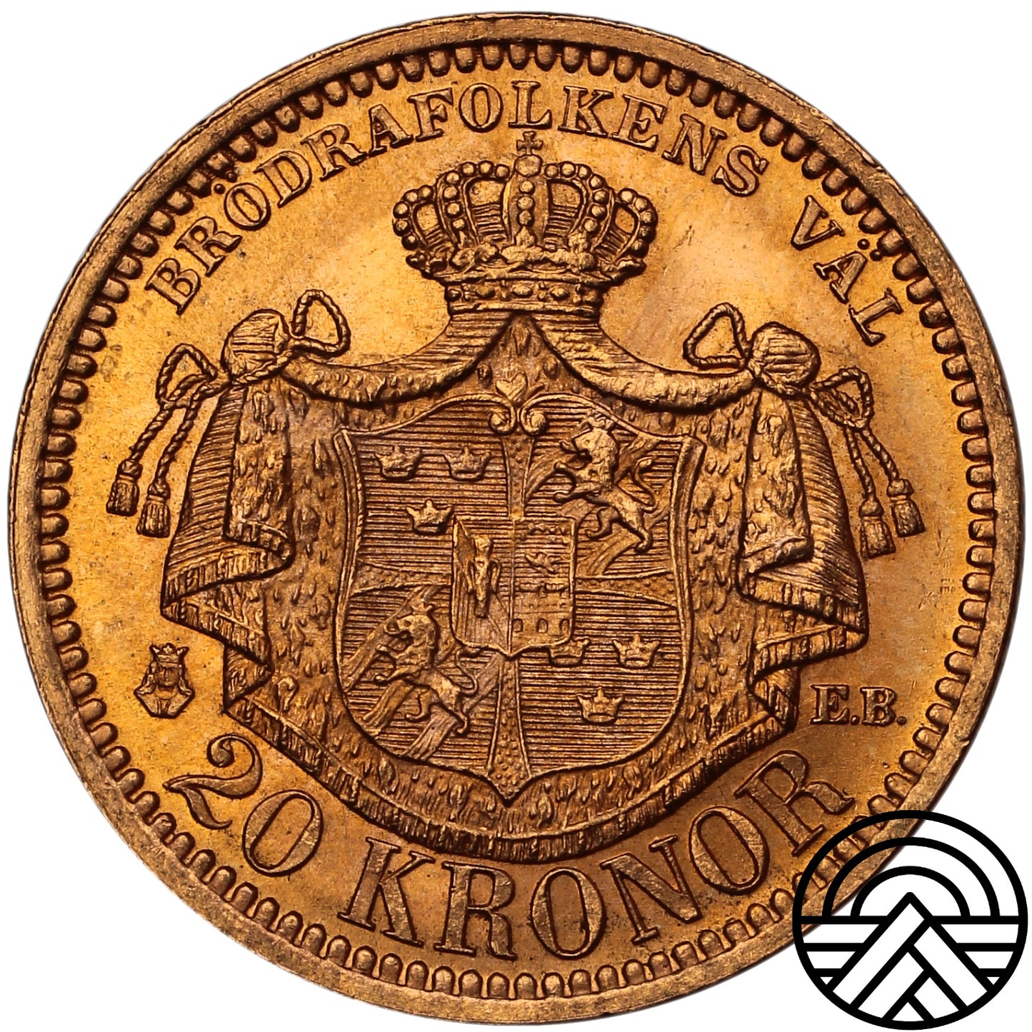 Norwegia, Oskar II, 20 Koron, 1889 r. Mennicza