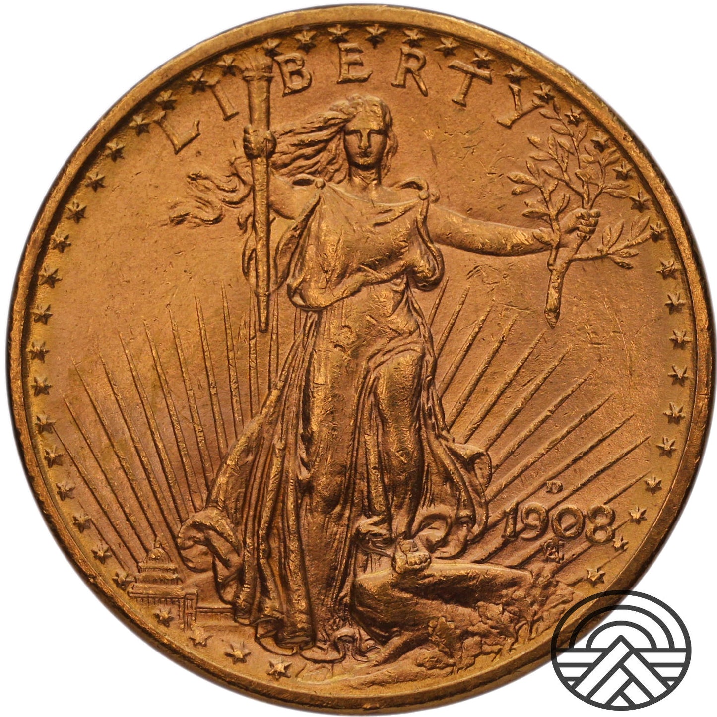 USA, 20 Dolarów 1908 r. Denver RZADSZE !