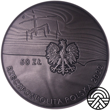 Polska, 50 Złotych 2022 r. "100 Rocznica odkrycia zespołu pradziejowych kopalni krzemienia pasiastego Krzemionki"