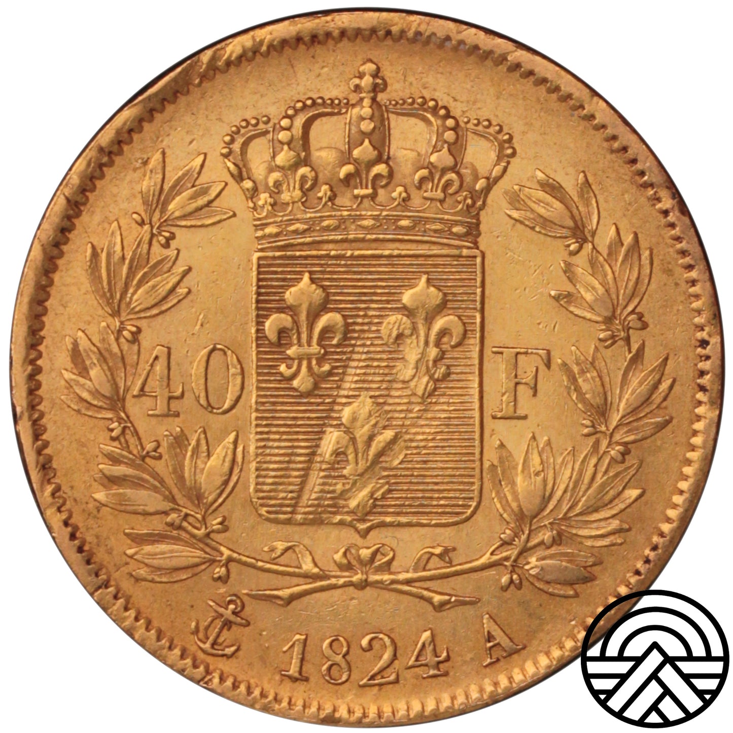 Francja, Karol X, 40 Franków 1824 r. Paryż