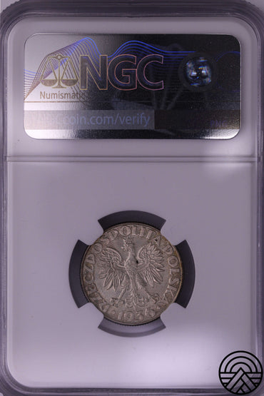Polska, 2 Złote 1936 r. "Żaglowiec" NGC MS 63