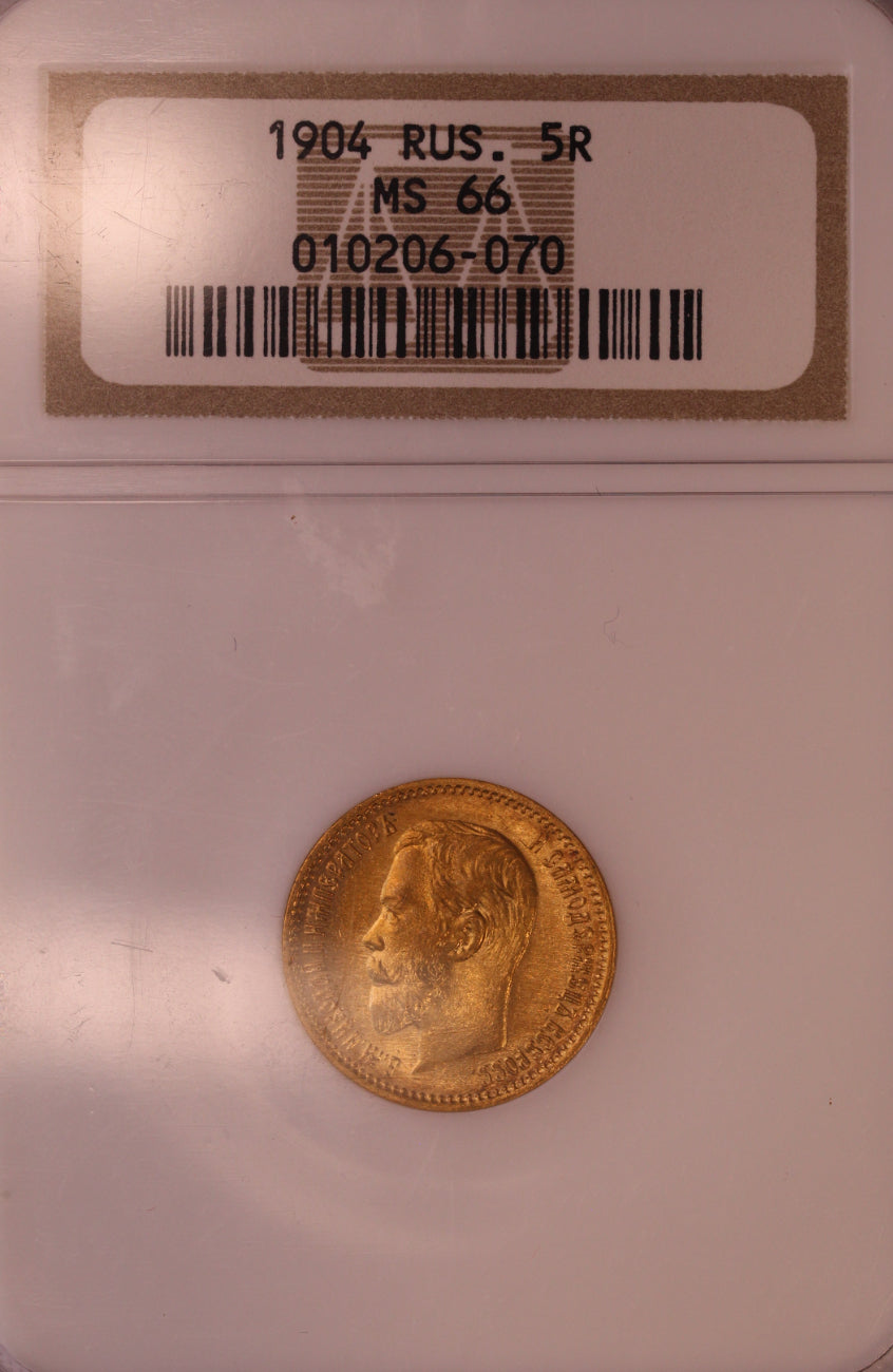 Rosja, Mikołaj II, 5 Rubli 1904 r.