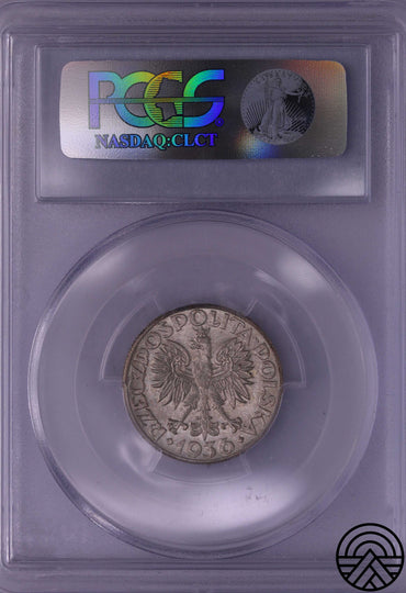 Polska, 2 Złote 1936 r. "Żaglowiec" PCGS MS 64