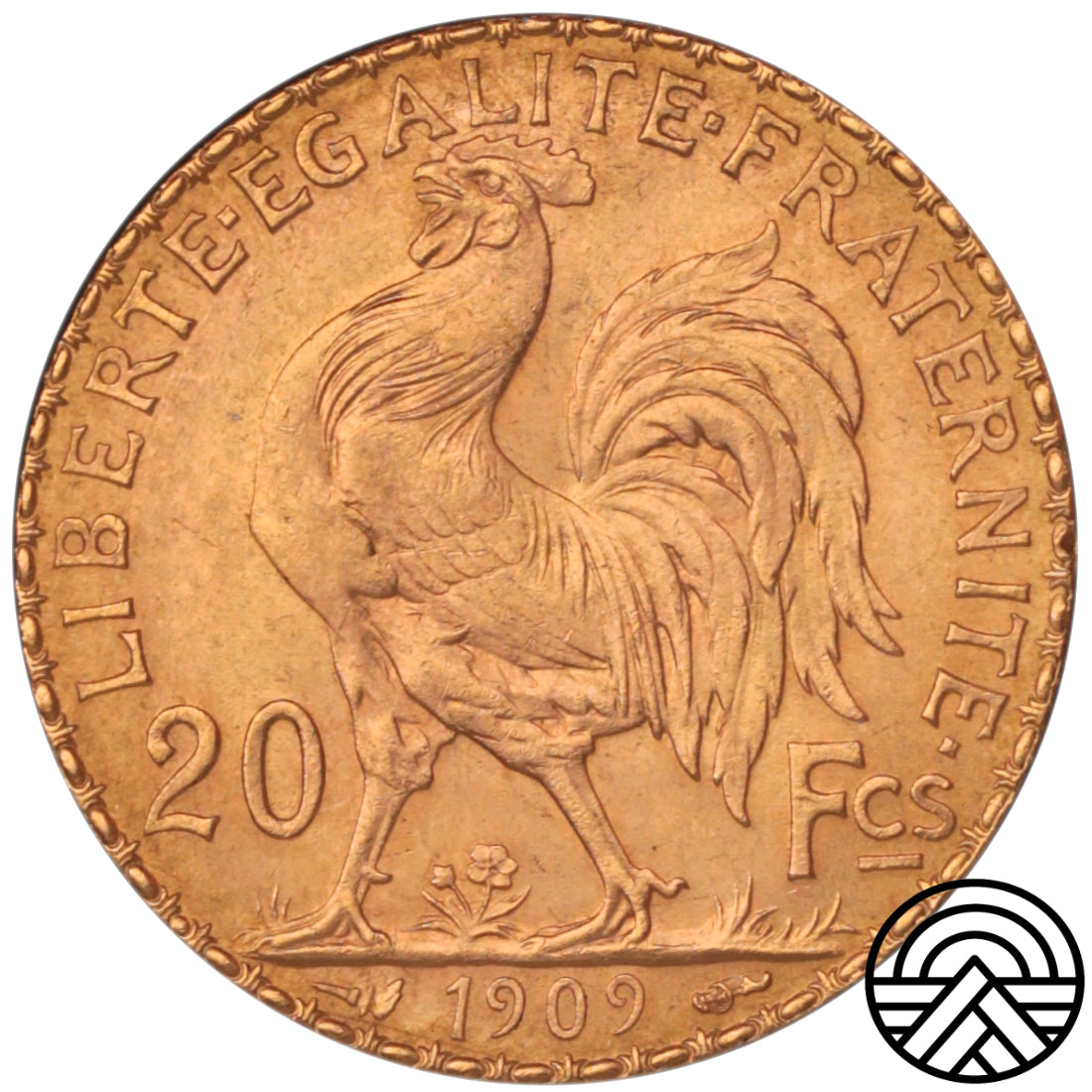 Francja, 20 Franków, 1909 r. Kogut