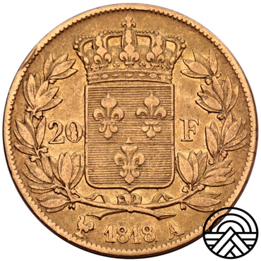 Francja, Louis XVIII, 20 Franków 1818 r. Paryż
