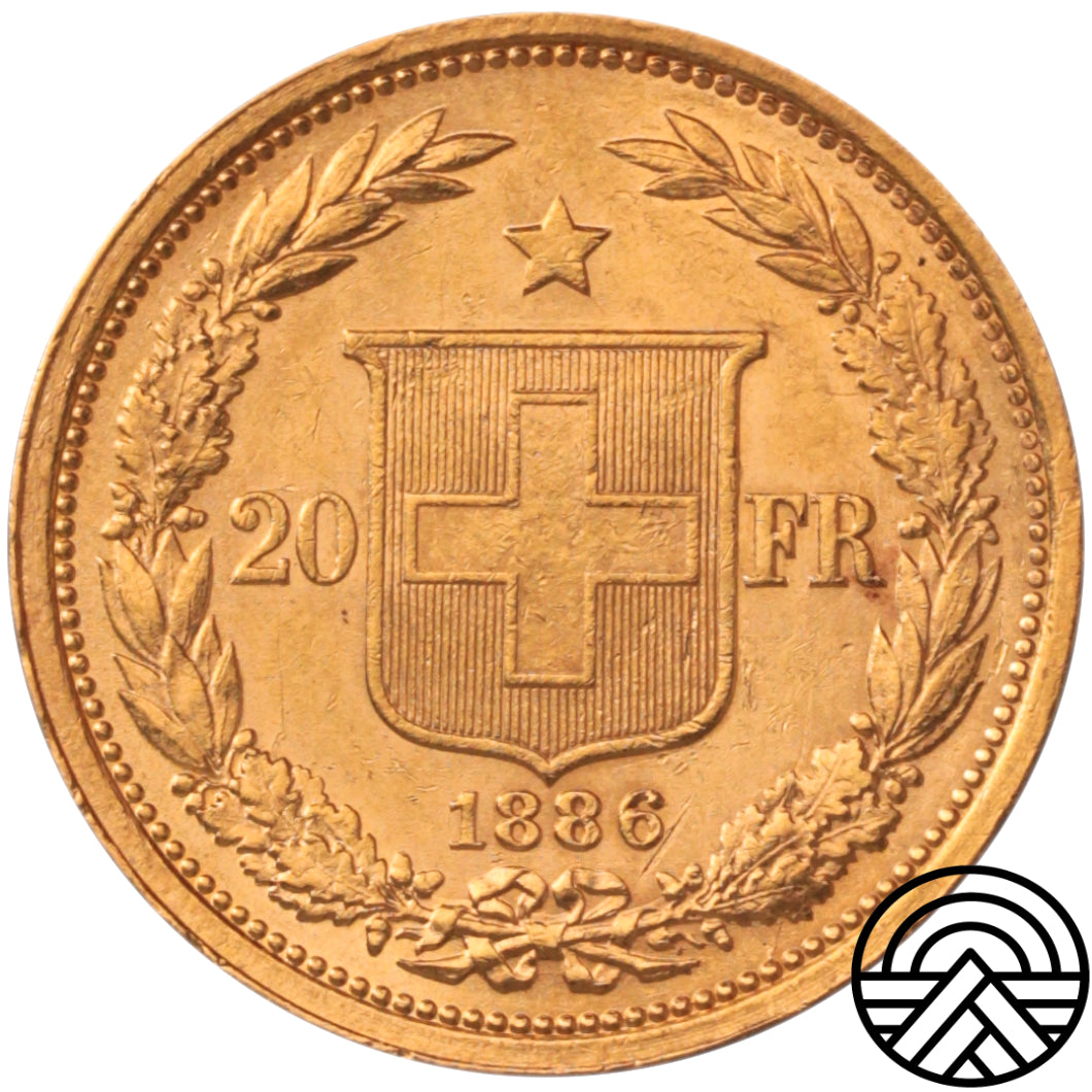 Szwajcaria, 20 Franków, 1886 r.