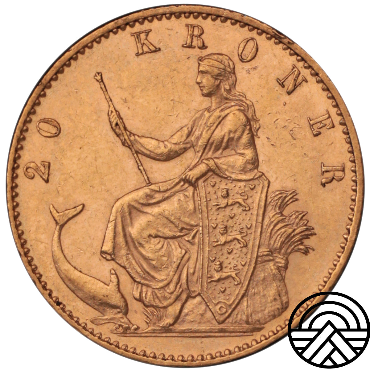 Dania, Chrystian IX, 20 Koron, 1900 r. Rzadsza!
