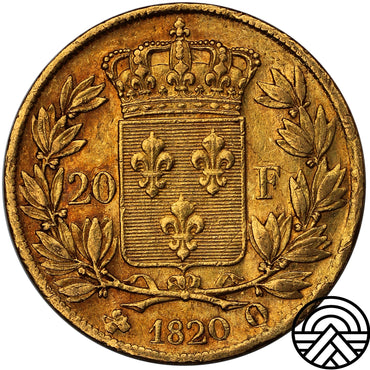 Francja, Louis XVIII, 20 Franków, 1820 r. Perpignan