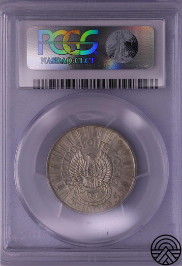 Polska, 5 Zł 1934 r. Józef Piłsudski "Orzeł Strzelecki" PCGS MS 64
