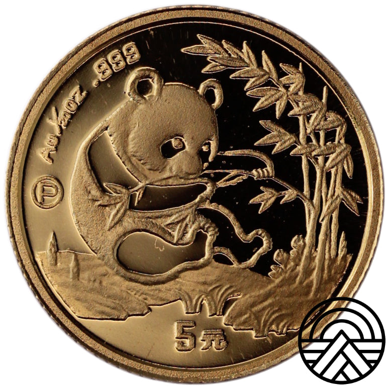Chiny, 5 Yuani 1994 r. "Panda" 1/20 Oz. Au 999