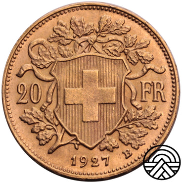 Szwajcaria, 20 Franków, 1927 r.