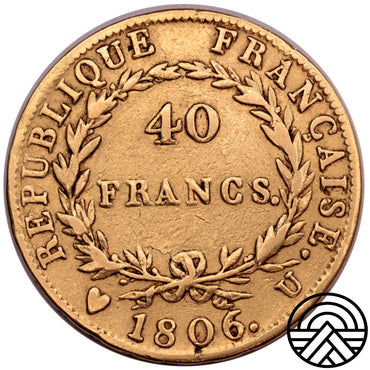 Francja, Napoleon I, 40 Franków 1806 r. Turyn