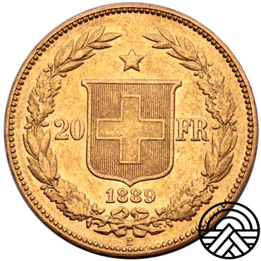 Szwajcaria, 20 Franków, 1889 r.