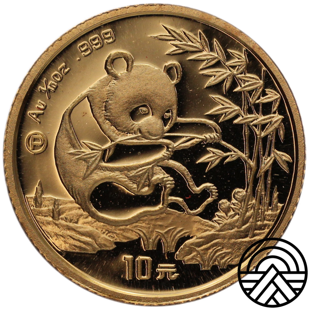 Chiny, 10 Yuani 1994 r. "Panda" 1/10 Oz. Au 999