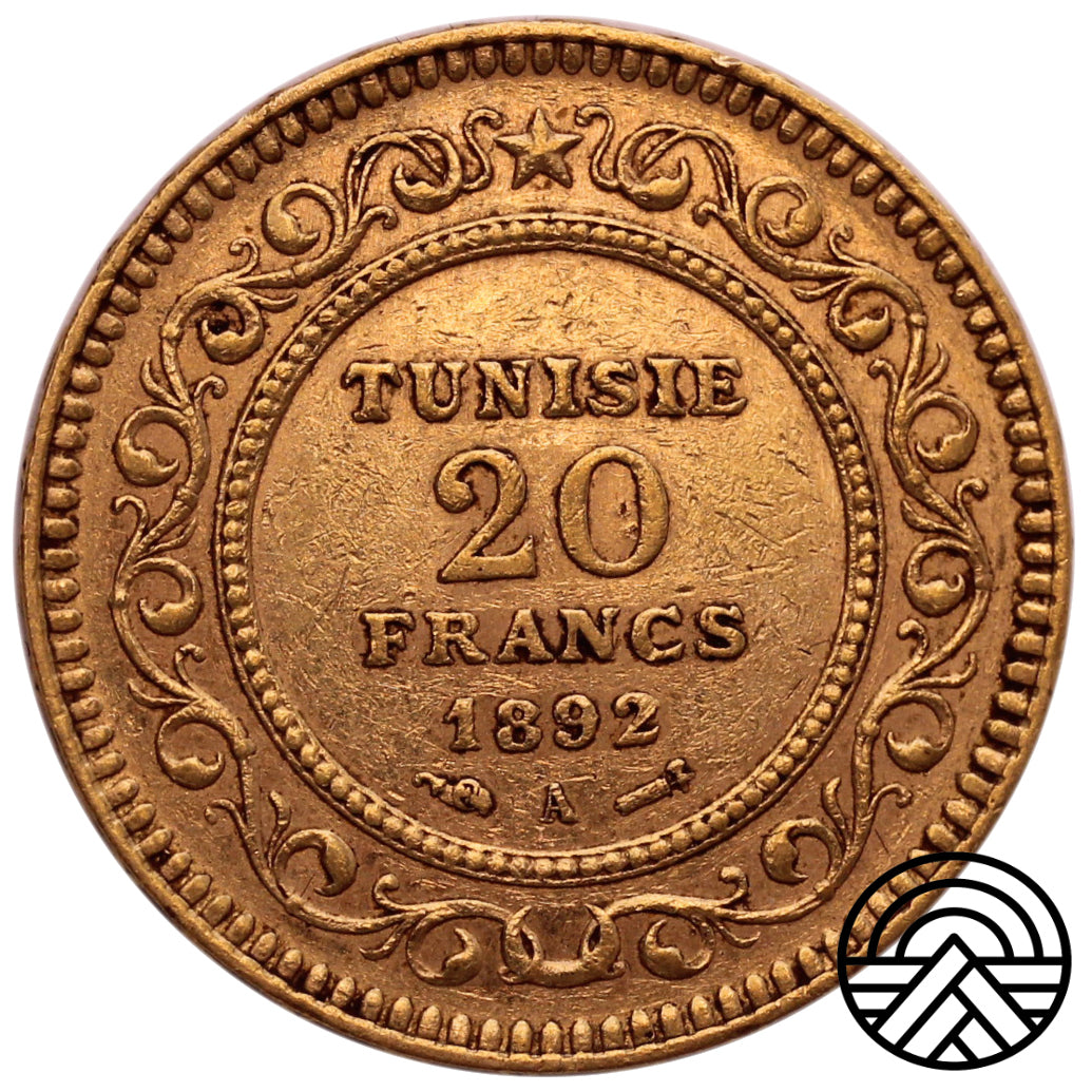 Tunezja, 20 Franków 1892 r.