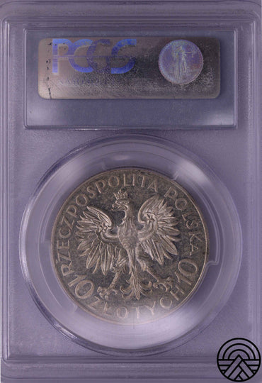 Polska, 10 Zł 1933 r. Romuald Traugutt PCGS MS 63