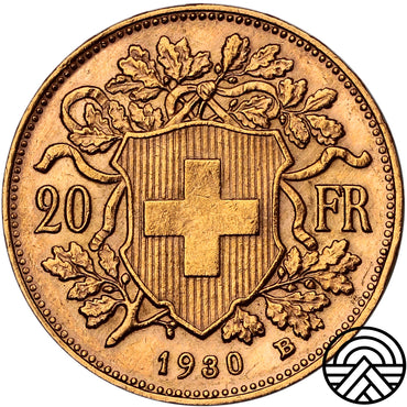 Szwajcaria, 20 Franków, 1930 r. P