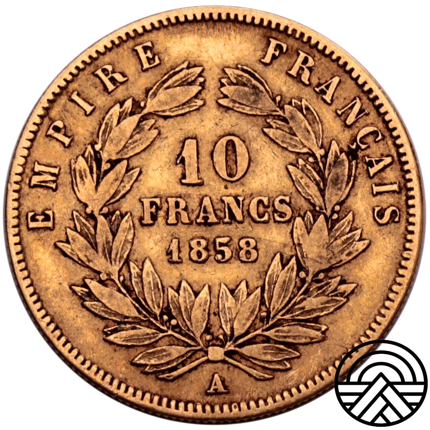 Francja, Napoleon III, 10 Franków 1858 r. Paryż