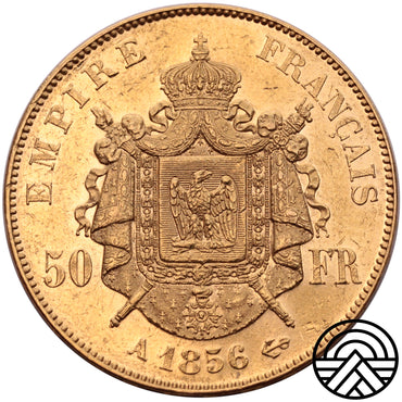 Francja, Napoleon III, 50 Franków 1856 r. Paryż