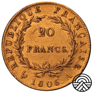 Francja, Napoleon I, 20 Franków 1806 r. Paryż