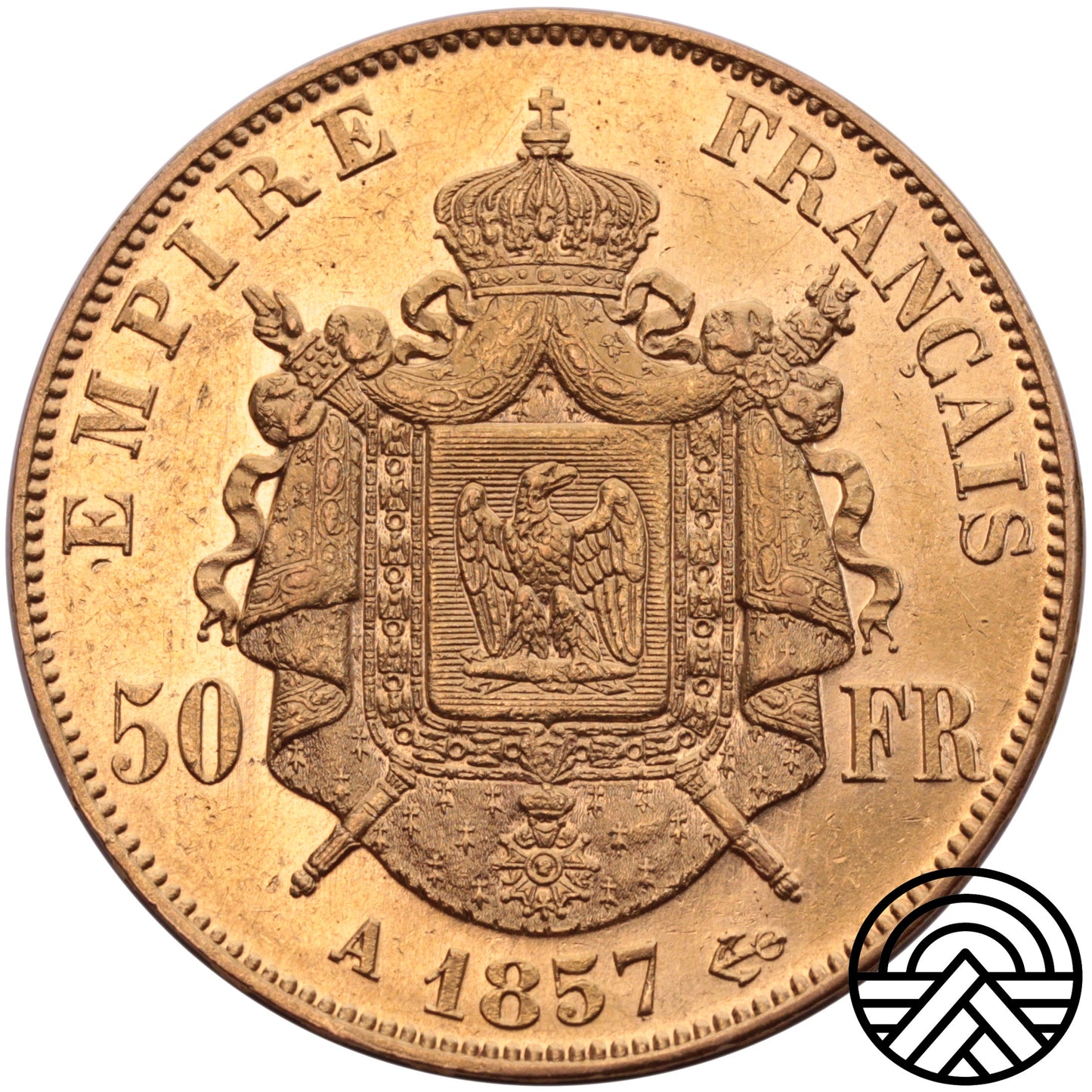 Francja, Napoleon III, 50 Franków 1857 r. Paryż