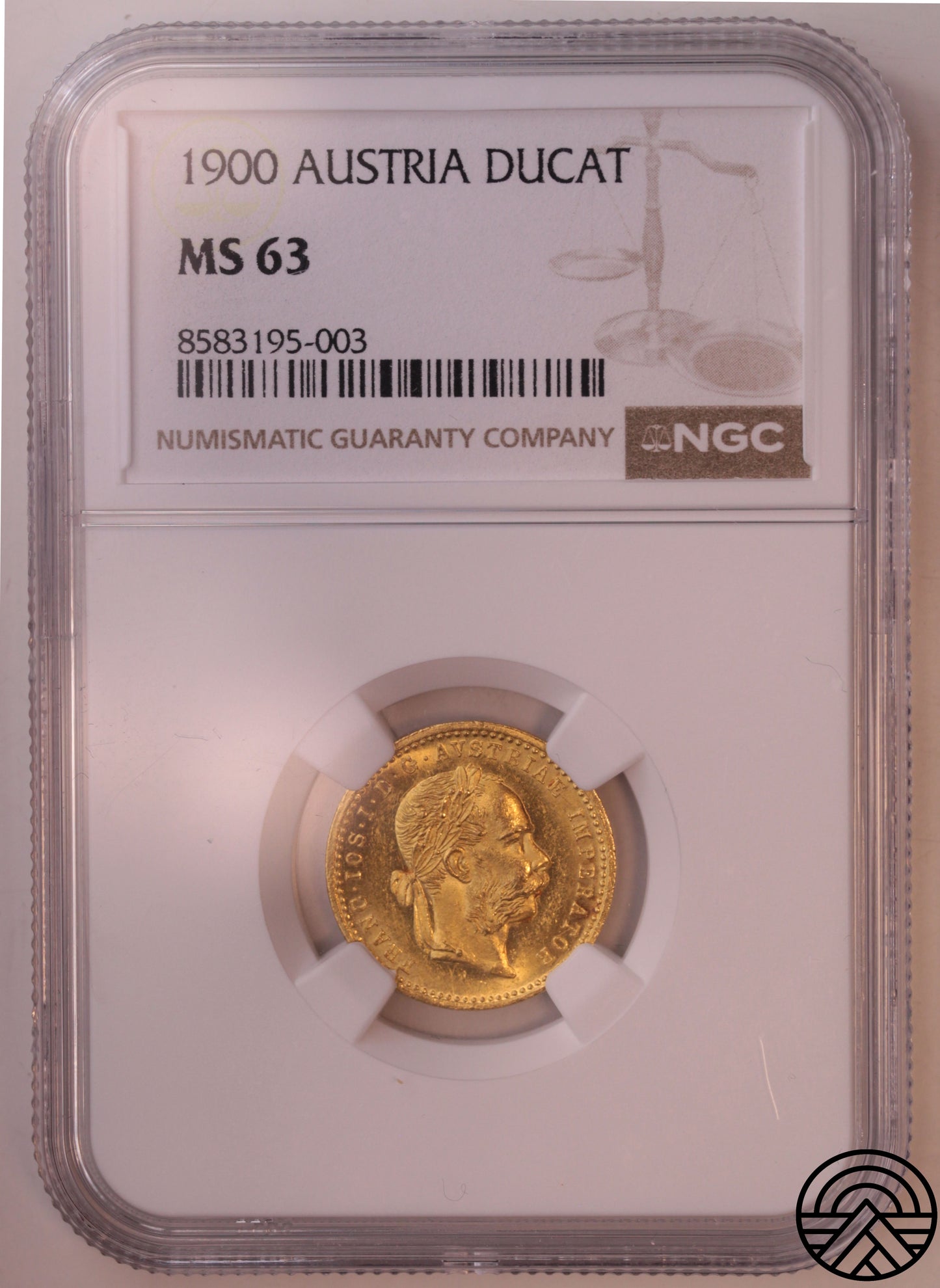 Austria, Dukat 1900 r. NGC MS 63