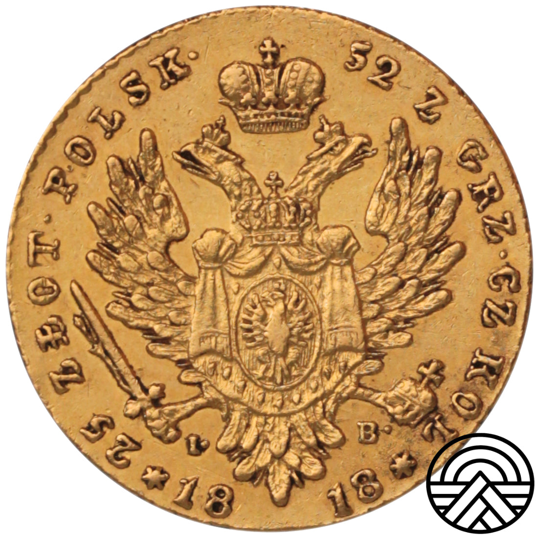 Rosja, Aleksander I, 25 Złotych, 1818 r. IB