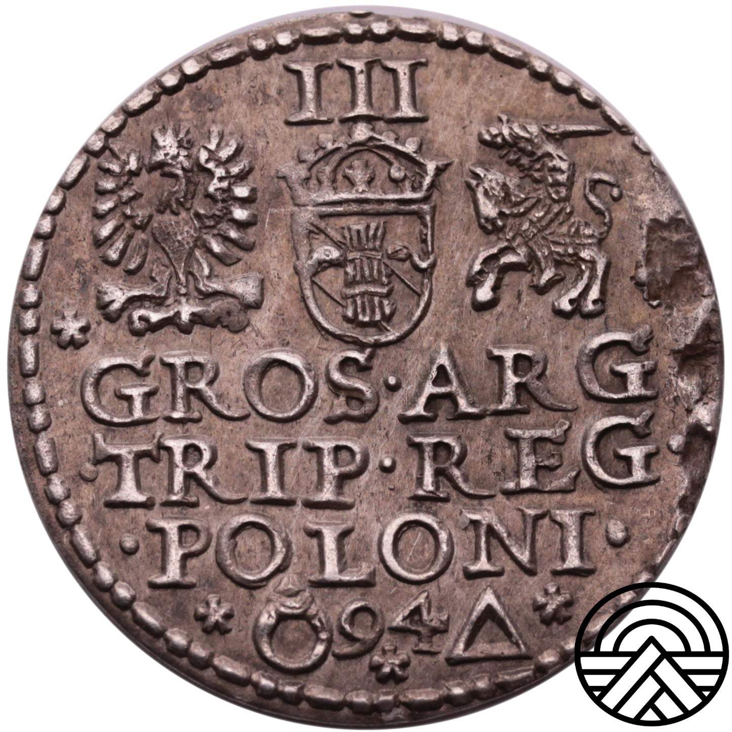 Polska, 3 Groszy, Zygmunt III Waza 1594 r. Malbork