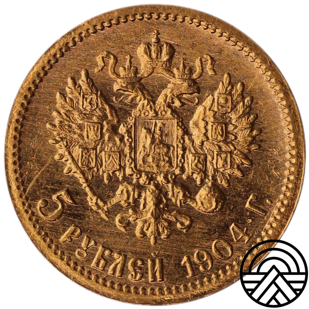 Rosja, Mikołaj II, 5 Rubli 1904 r. Super!