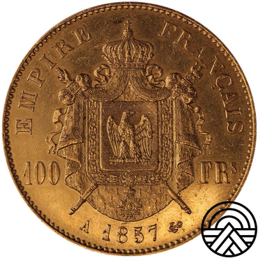 Francja, Napoleon III, 100 Franków 1857 r.