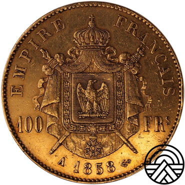 Francja, Napoleon III, 100 Franków 1858 r.