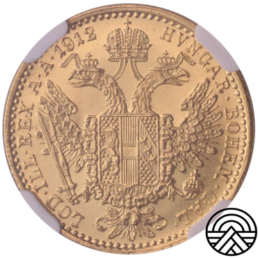 Austria, Dukat 1912 r. NGC-MS 64