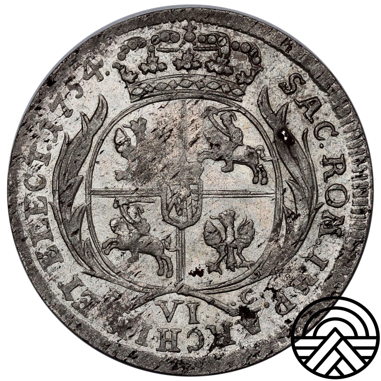Polska, August III Sas, Szóstak, 1754 r.