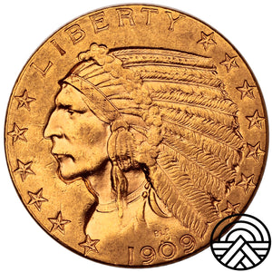 USA, 5 Dolarów, 1909 r. "Indianin" Denver