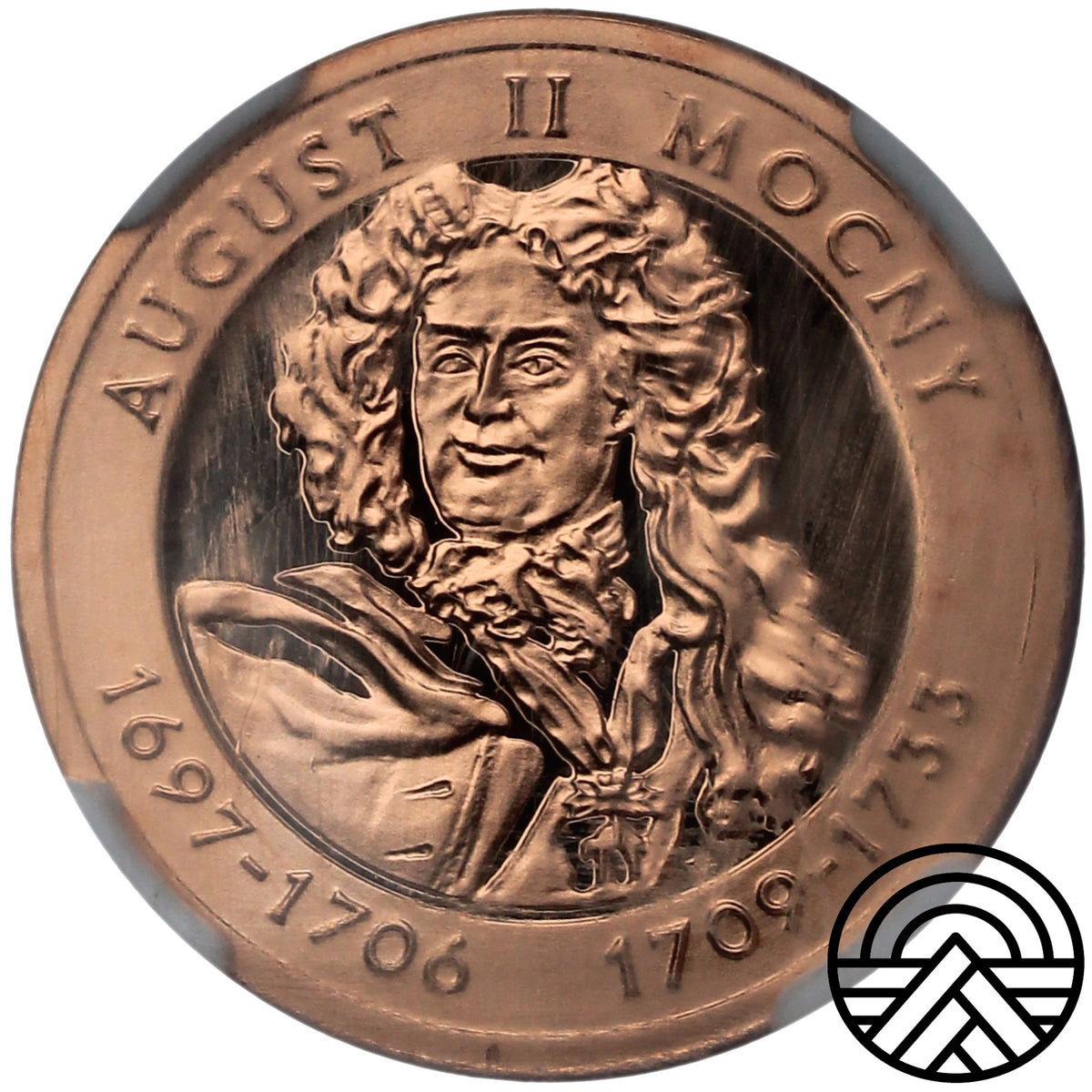 Polska, 100 Złotych, 2005 r. August II Mocny NGC PF68