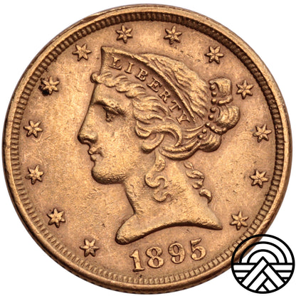 USA, 5 Dolarów, 1895 r, "Liberty Head"