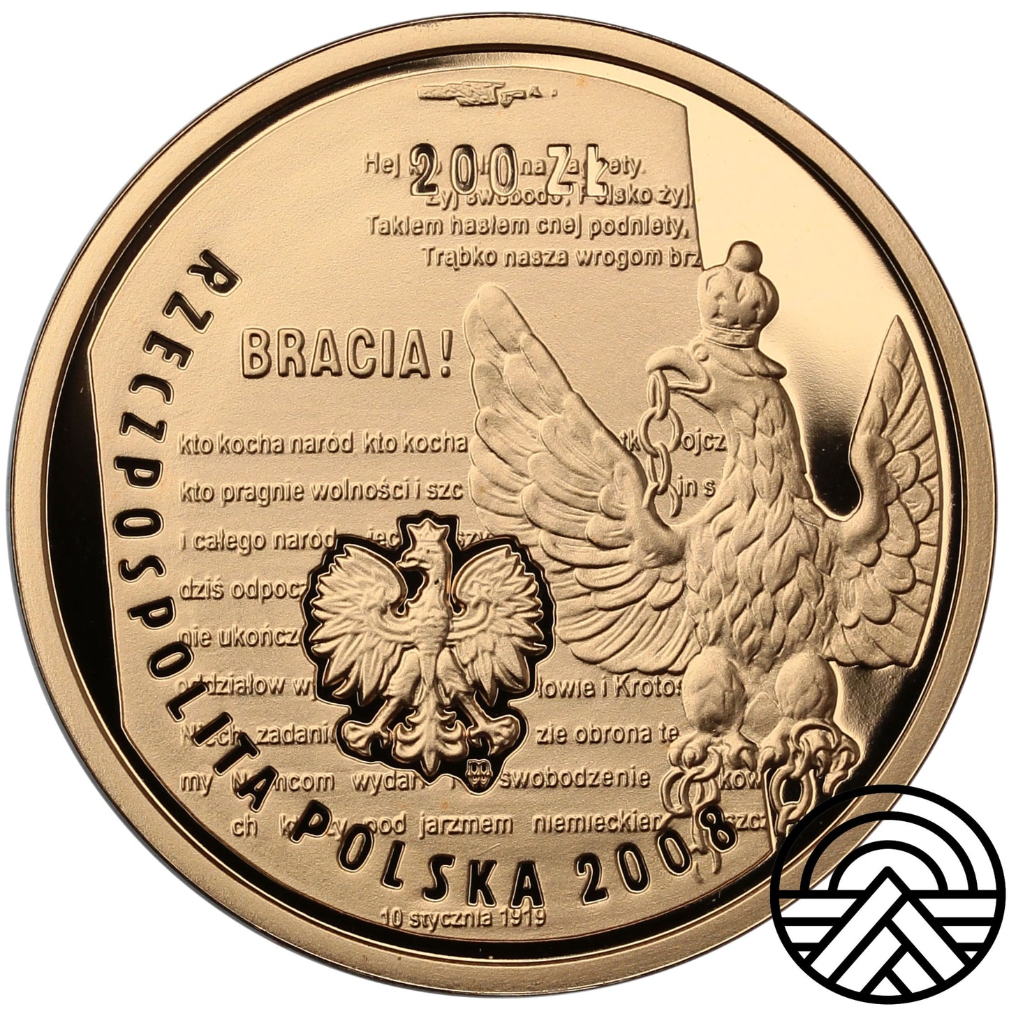 Polska, 200 Złotych, 2008 r. Powstanie Listopadowe