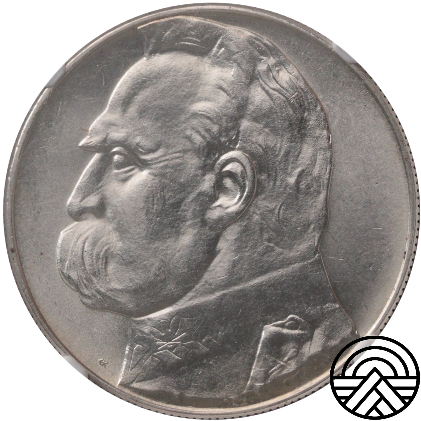 Polska, 10 Złotych, 1939 r. Piłsudski NGC MS 61