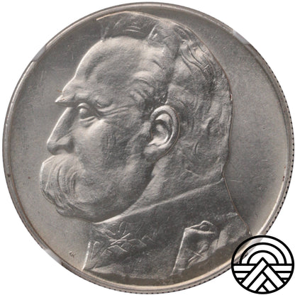 Polska, 10 Złotych, 1939 r. Piłsudski NGC MS 61