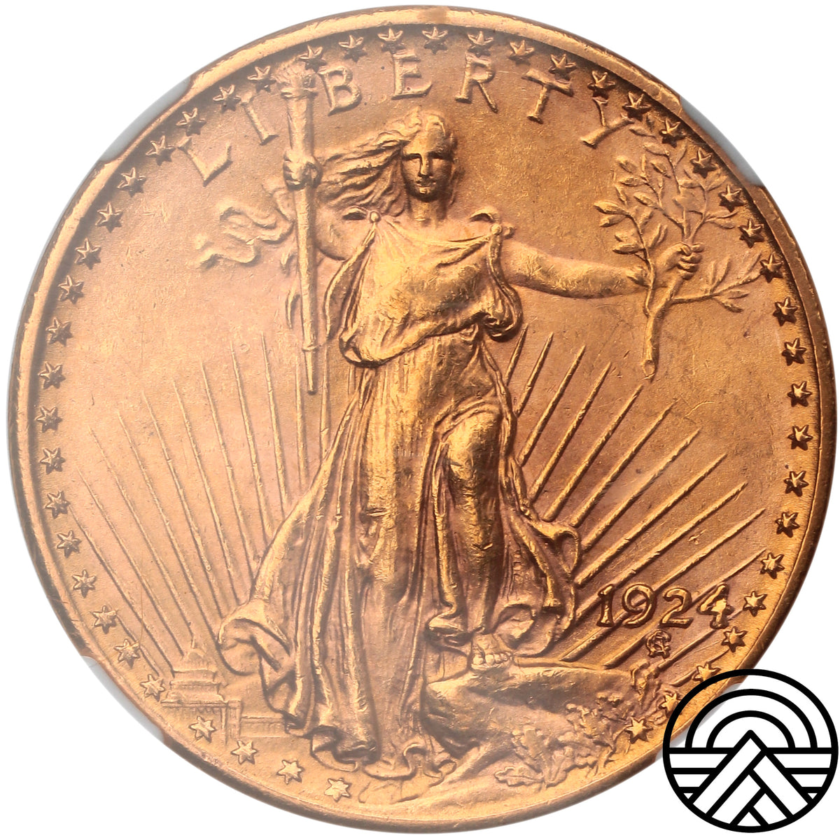USA, 20 Dolarów 1924 r. "Saint Gaudens" NGC MS 62