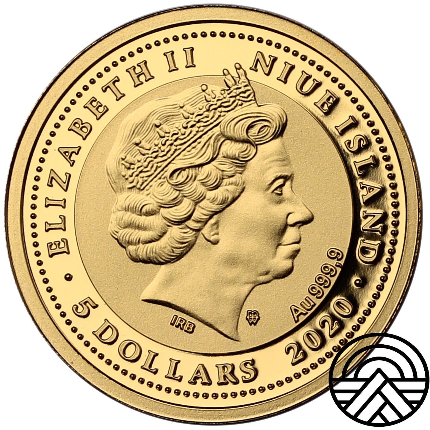 Niue, 5 Dolarów, 2020 r. 1/10 Oz Au 999.9 Anioł Stróż