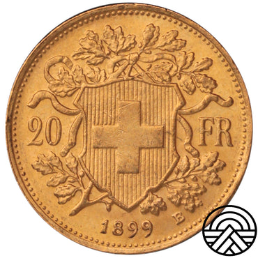 Szwajcaria, 20 Franków, 1899 r.