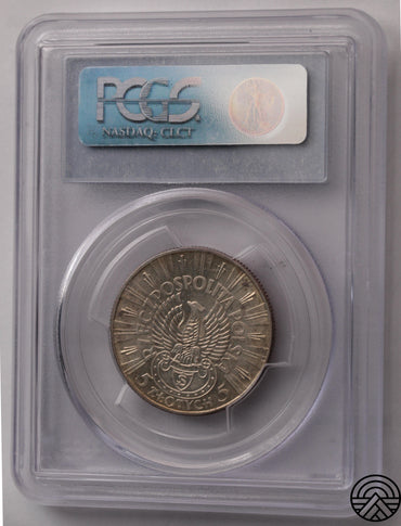 Polska, 5 Złotych, 1934 r. Orzeł Strzelecki PCGS MS 62