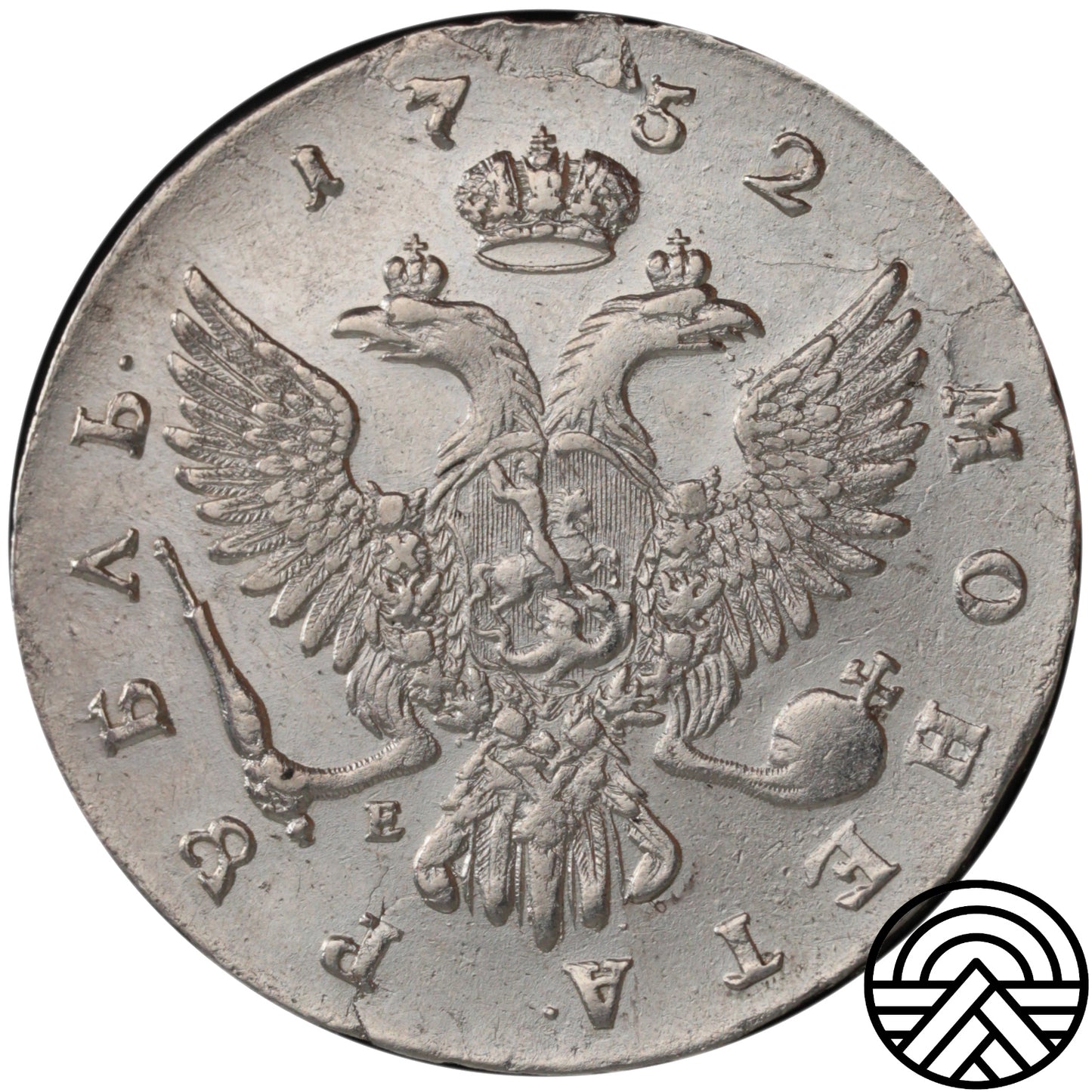 Rosja, Elżbieta, Rubel, 1752 r. MMD-E