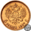Rosja, Mikołaj II, 5 Rubli, 1897 r. Duża Głowa!