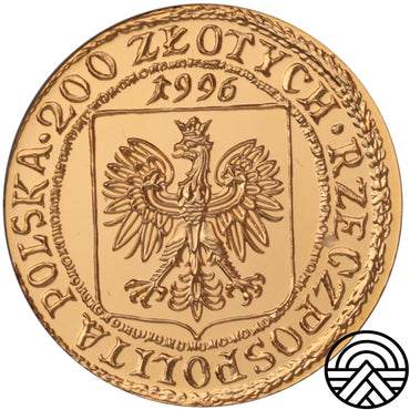 Polska, 200 Złotych, 1996 r. Tysiąclecie Miasta Gdańsk